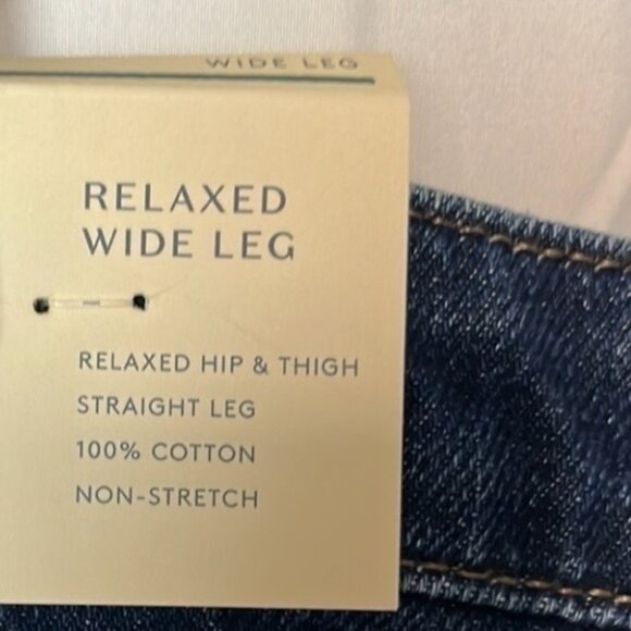 NWT Universal Thread Relaxed Wide Leg Jeans Sz 2R Blue Dk Wash 100% Cotton #179S - Picture 9 of 12